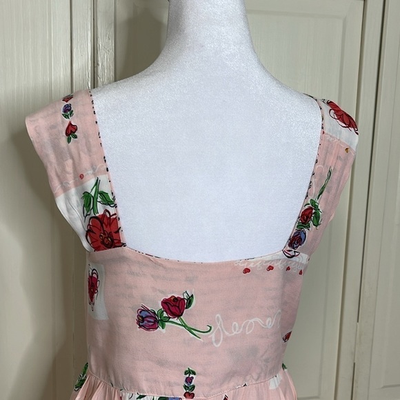 ROMEO ROMEO Pink Floral Maxi Dress With Pockets Size M - Picture 8 of 11
